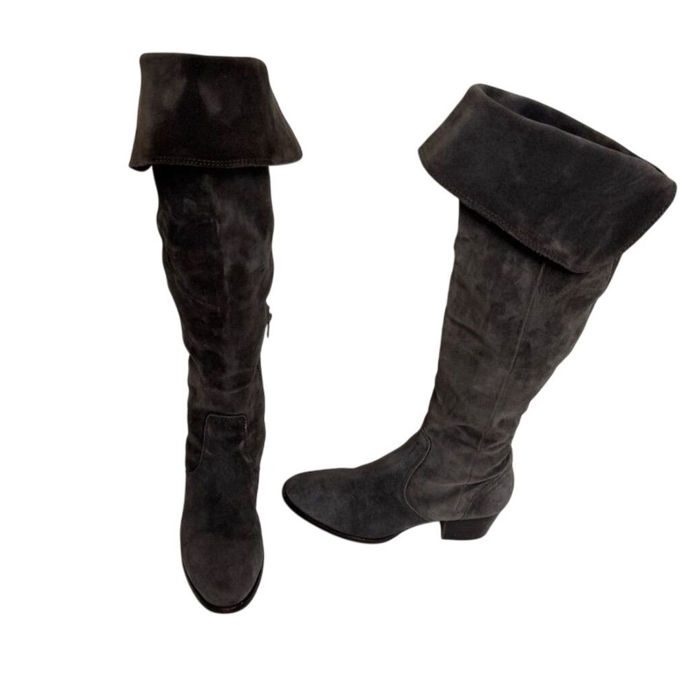 Frye Clara Women's Over The Knee Suede Boots Gray Size 8